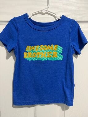 Cat & Jack Royal Blue 'Awesome Brother' Graphic Tee